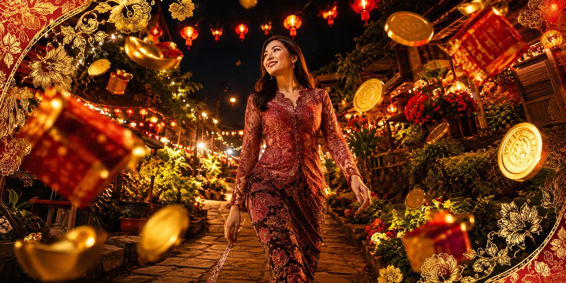 Suasana pertaruhan kasino bergaya batik Malaysia dengan pelbagai permainan