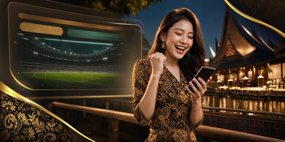 Pengguna mengakses kasino mudah alih myspin88 dari Sarawak dengan corak batik tempatan
